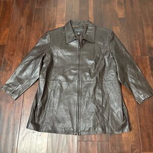 Centigrade Brown Leather Jacket Women’s Size 2X Full Zip